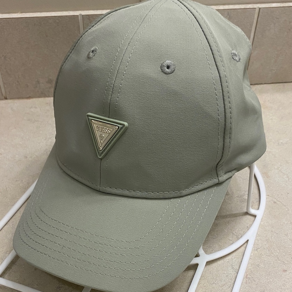 Guess Triangle Patch Baseball Hat in  light green color OS nwot